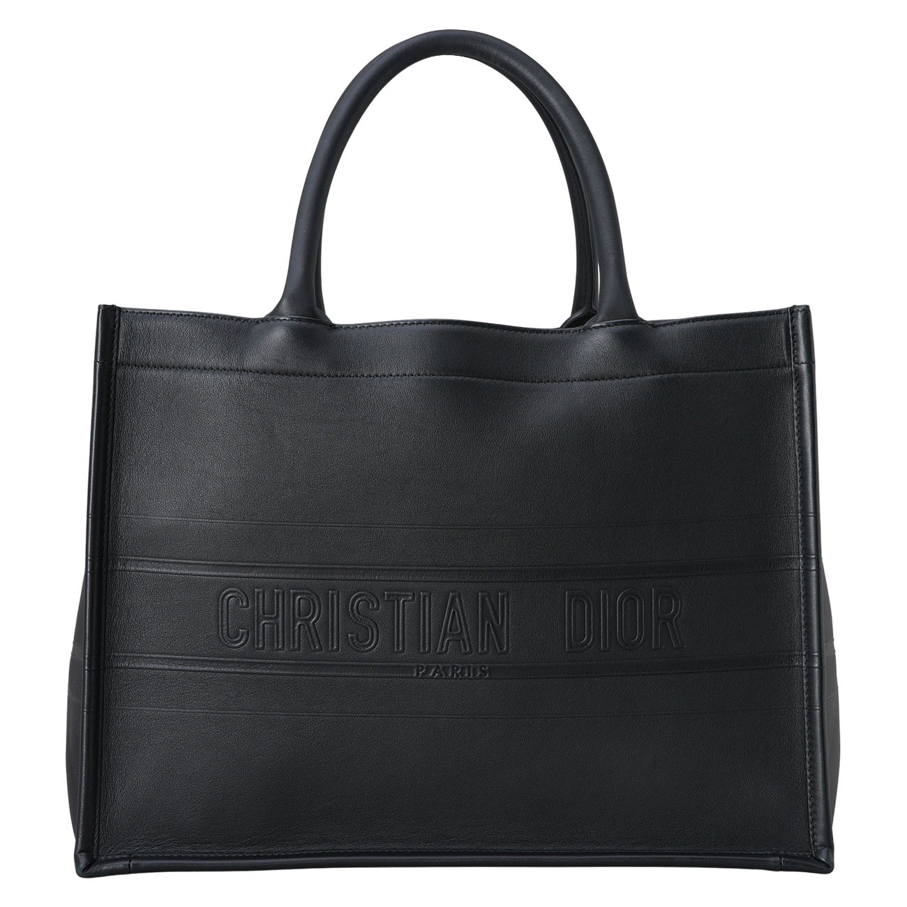 CHRISTIAN DIOR(USED)디올 레더 북토트 미듐